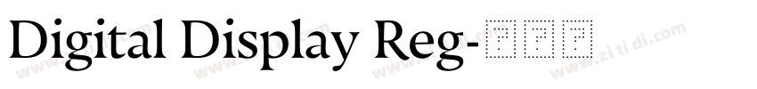 Digital Display Reg字体转换 Digital Display Reg字体转换